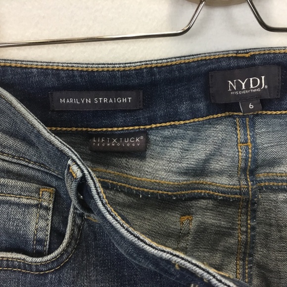 NYDJ Marilyn Straight Jeans in Seline Wash Lift Tuck Technology Size 6 - Picture 8 of 10